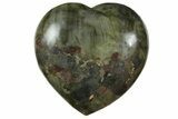 Flashy Polished Labradorite Heart - Madagascar #167278-1